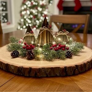 Rustic Holiday Wooden Tree Set